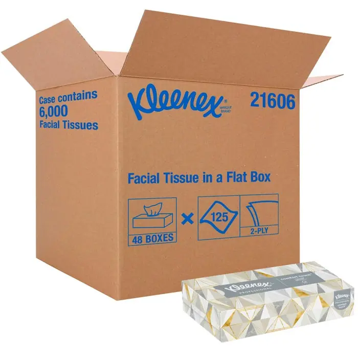 Kleenex Signal Facial Tissue, 125 Tissues Per Box, Pack of 48 Flat Boxes Wholesale